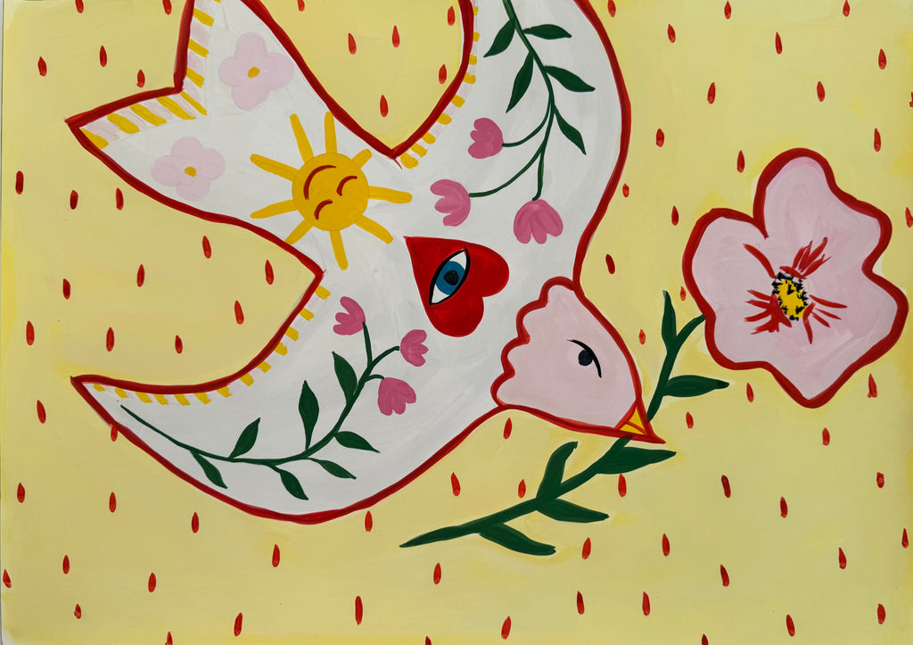 Flower power fugl