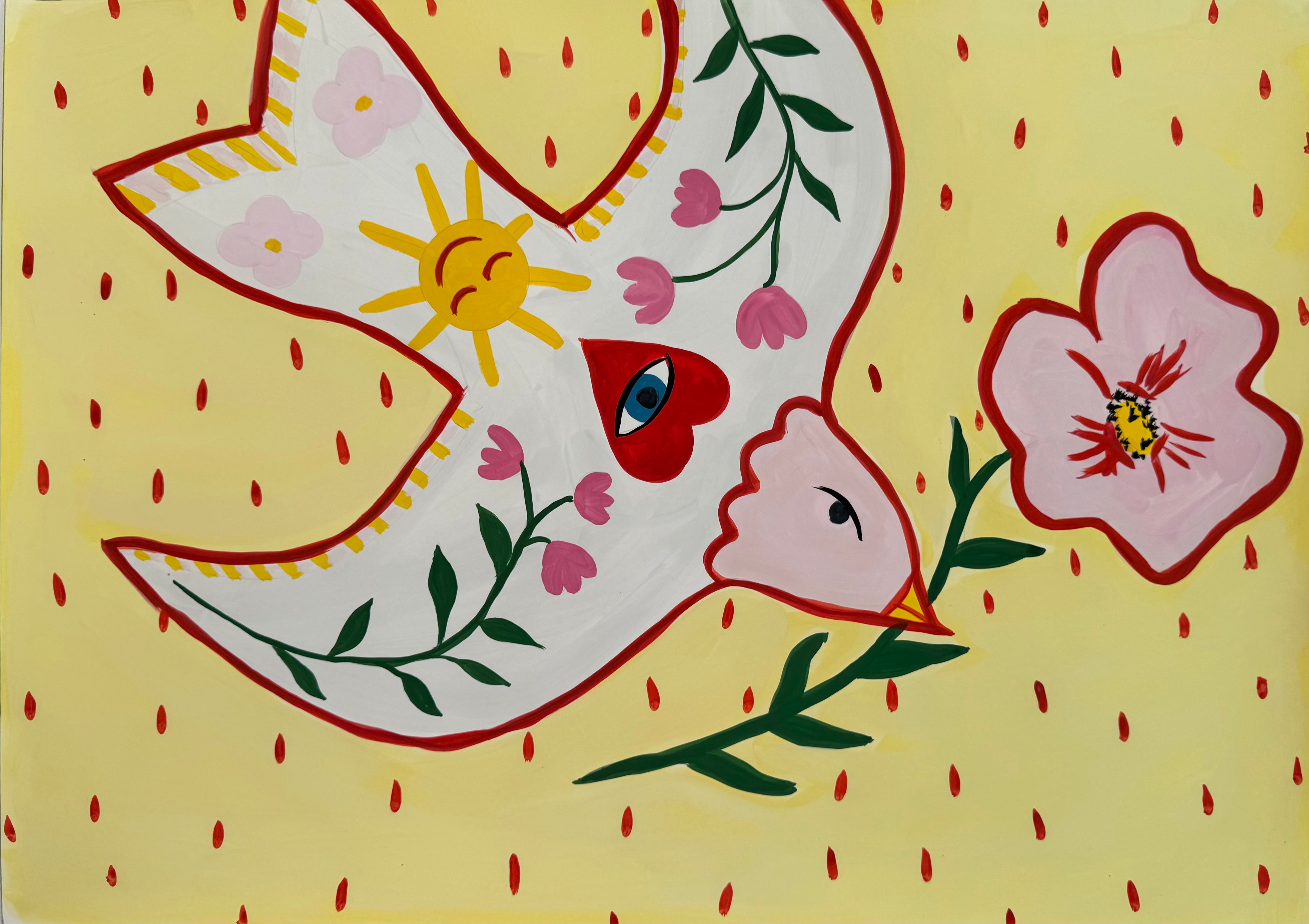 Flower power fugl