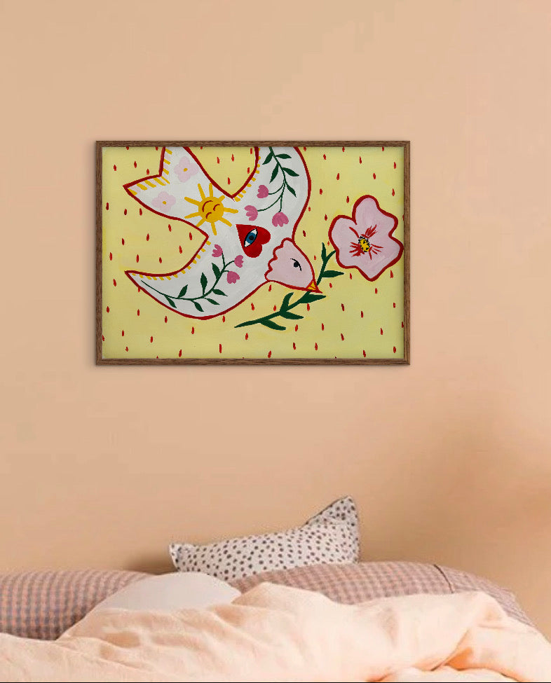 Flower power fugl