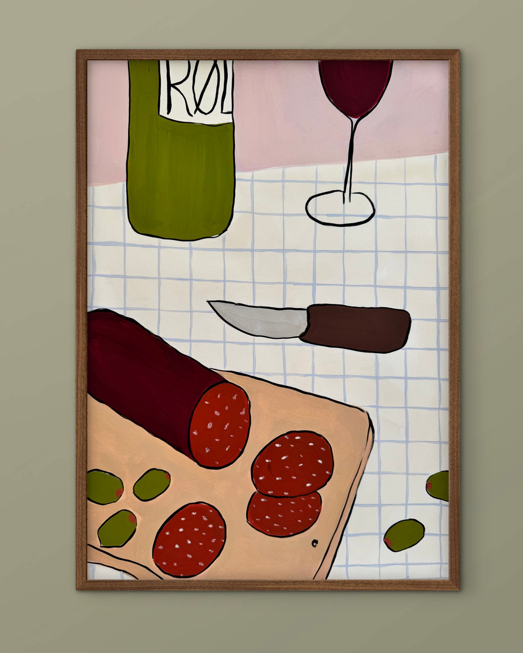 Rødvin og pølse